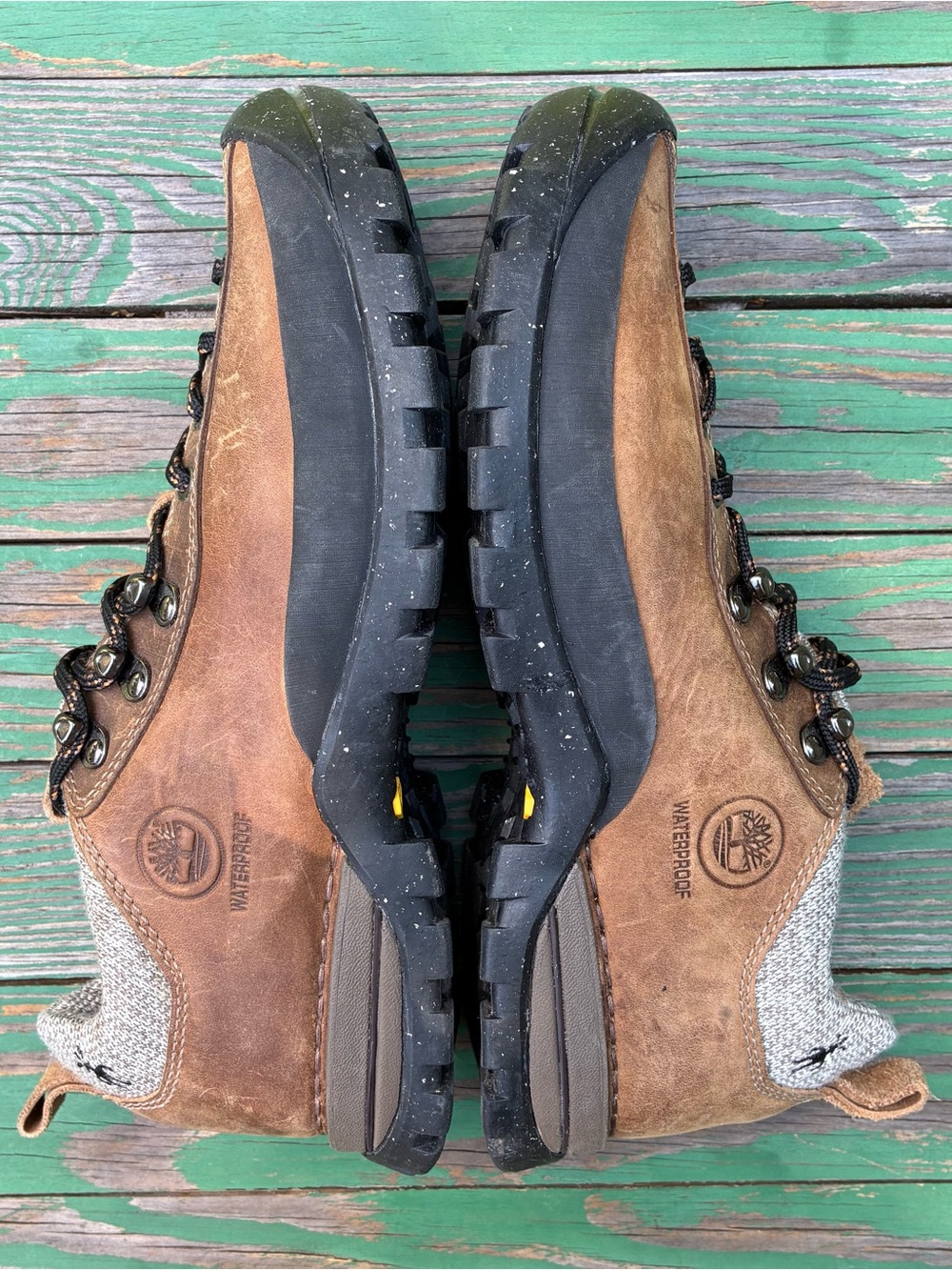 Timberland Mens Brown Waterproof Low Hiking Shoes Sz 9 Vibram Eco Step Lace Up